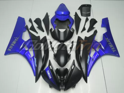 2006 2007 Yamaha Yzf R6 Black Blue Fairing 1