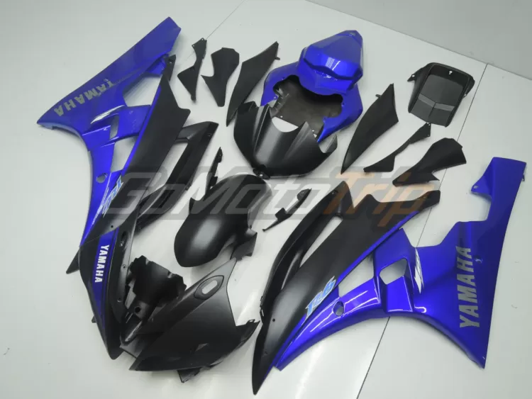 2006 2007 Yamaha Yzf R6 Black Blue Fairing 2