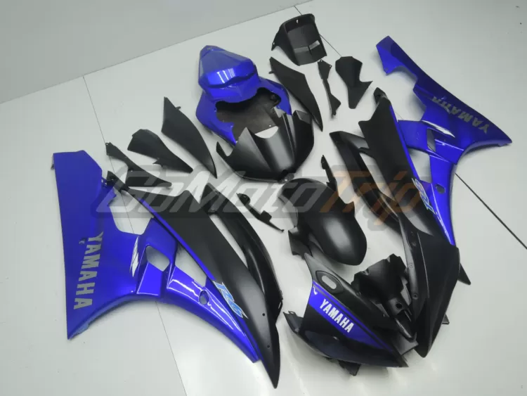 2006 2007 Yamaha Yzf R6 Black Blue Fairing 3