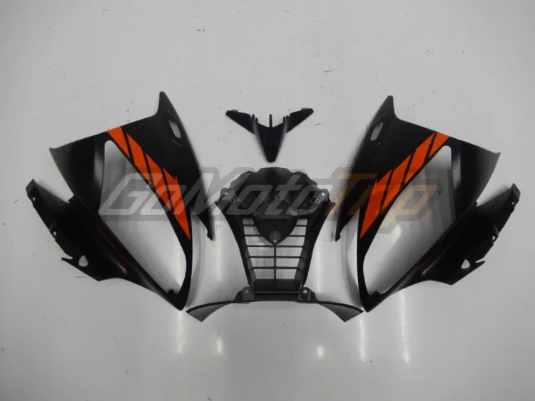 2006 2007 Yamaha Yzf R6 Black Orange Fairing 5