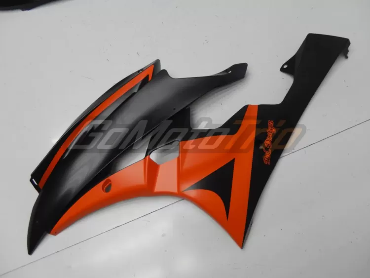 2006 2007 Yamaha Yzf R6 Black Orange Fairing 8