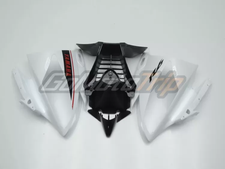 2006 2007 Yamaha Yzf R6 Black White Fairing 4