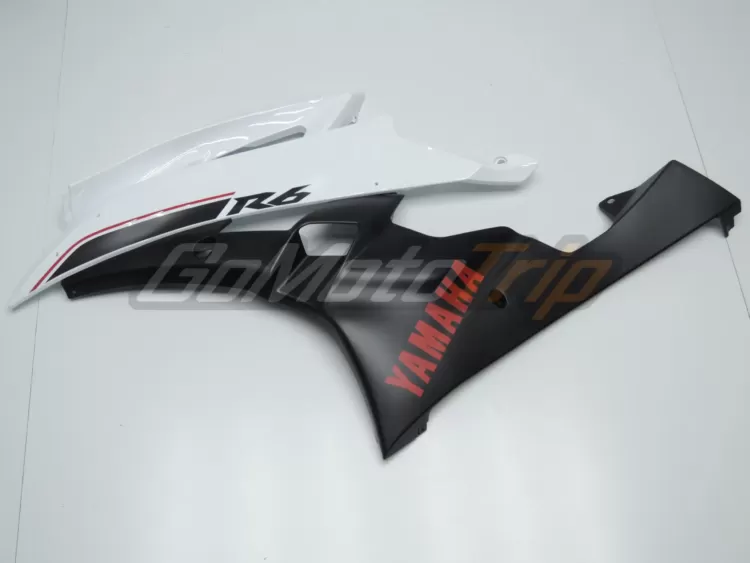 2006 2007 Yamaha Yzf R6 Black White Fairing 8