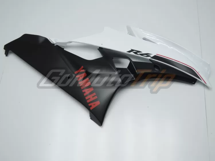 2006 2007 Yamaha Yzf R6 Black White Fairing 9