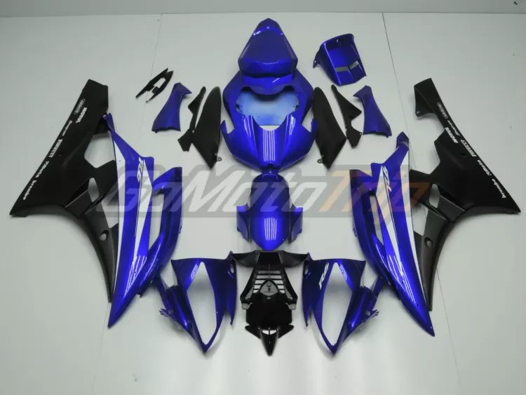 2006 2007 Yamaha Yzf R6 Blue Black Fairing3 1