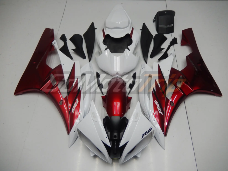 2006 2007 Yamaha Yzf R6 Red White Fairing2 1