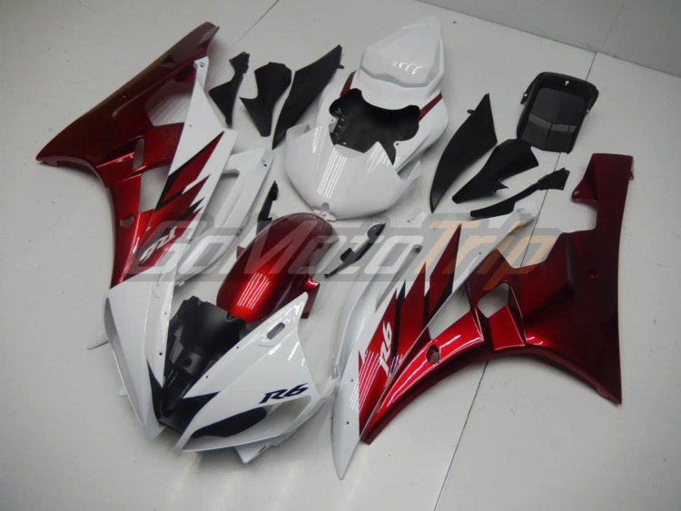 2006 2007 Yamaha Yzf R6 Red White Fairing2 2