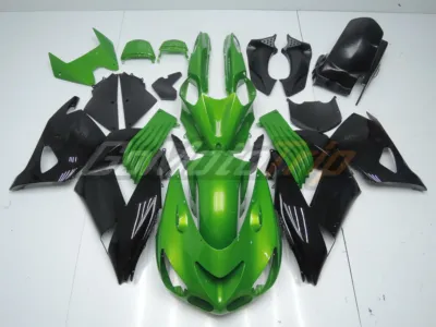 2006 2011 Kawasaki Ninja Zx 14r Black Green Fairing2 1