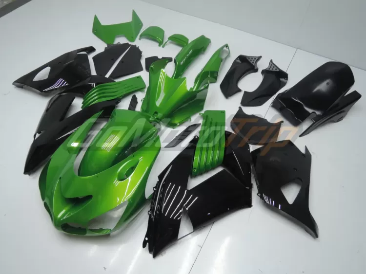 2006 2011 Kawasaki Ninja Zx 14r Black Green Fairing2 2