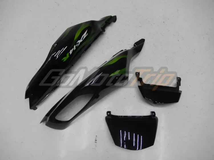 2006 2011 Kawasaki Ninja Zx 14r Black Green Flame Fairing 13