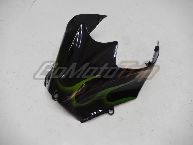 2006 2011 Kawasaki Ninja Zx 14r Black Green Flame Fairing 7