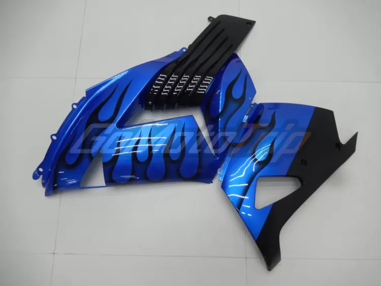 2006 2011 Kawasaki Ninja Zx 14r Blue Black Flame Fairing 12