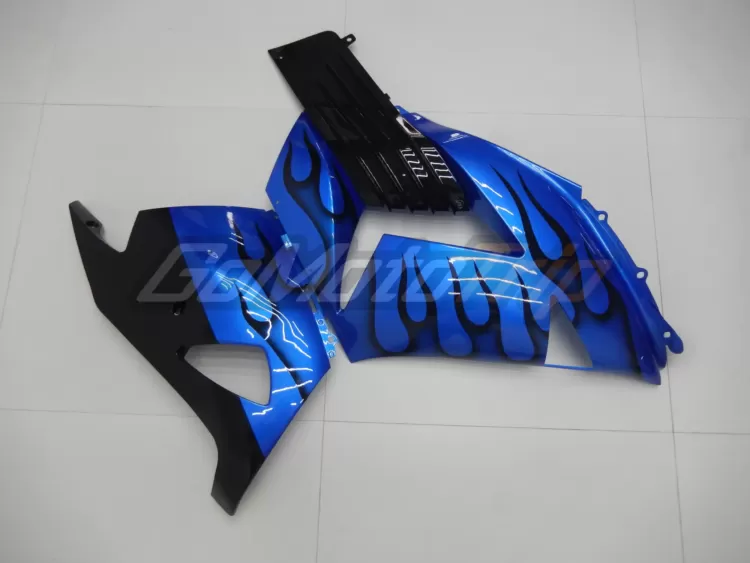 2006 2011 Kawasaki Ninja Zx 14r Blue Black Flame Fairing 13