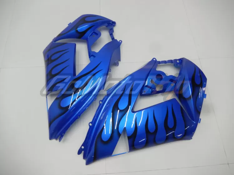 2006 2011 Kawasaki Ninja Zx 14r Blue Black Flame Fairing 14