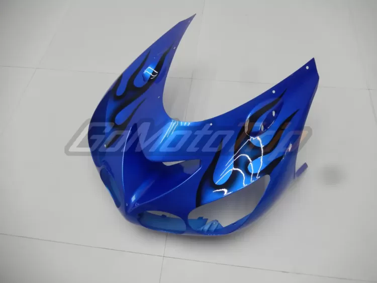 2006 2011 Kawasaki Ninja Zx 14r Blue Black Flame Fairing 8