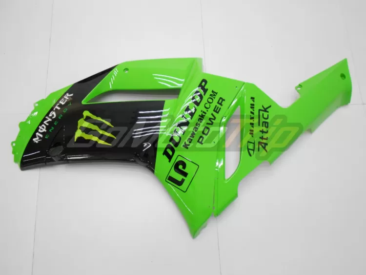 2007 2008 Kawasaki Ninja Zx 6r Black Green Fairing 10