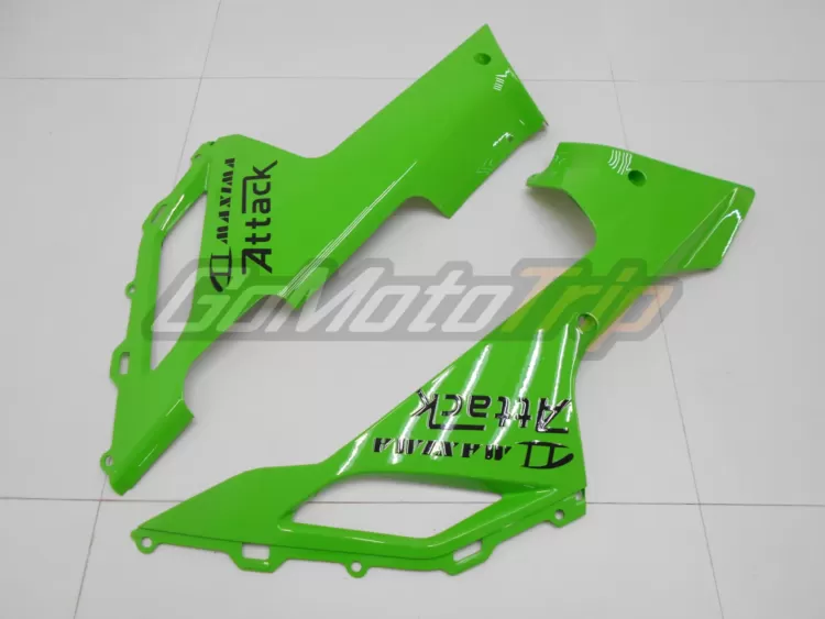 2007 2008 Kawasaki Ninja Zx 6r Black Green Fairing 13