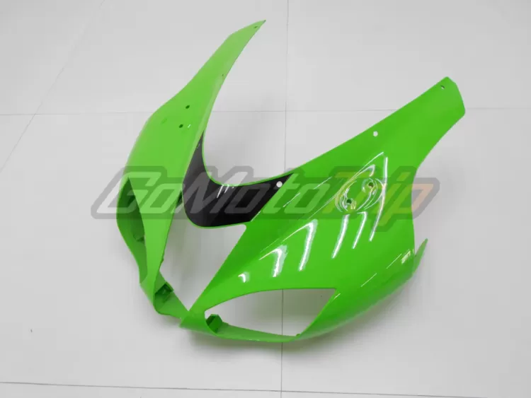 2007 2008 Kawasaki Ninja Zx 6r Black Green Fairing 7