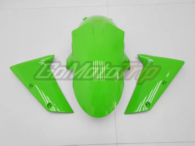 2007 2008 Kawasaki Ninja Zx 6r Black Green Fairing 9