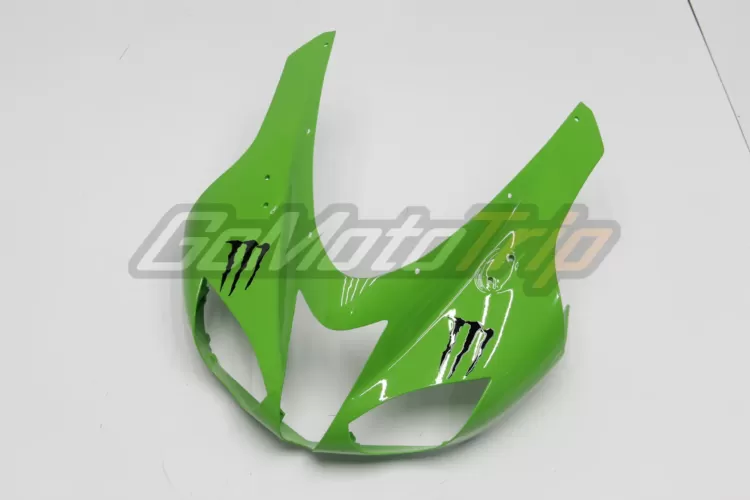 2007 2008 Kawasaki Ninja Zx 6r Black Green Fairing2 6