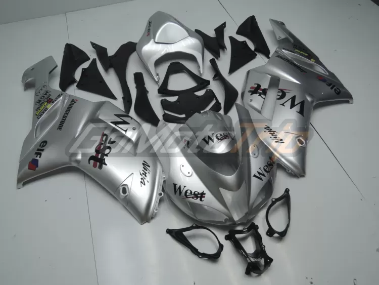 2007 2008 Kawasaki Ninja Zx 6r Silver West Fairing 3