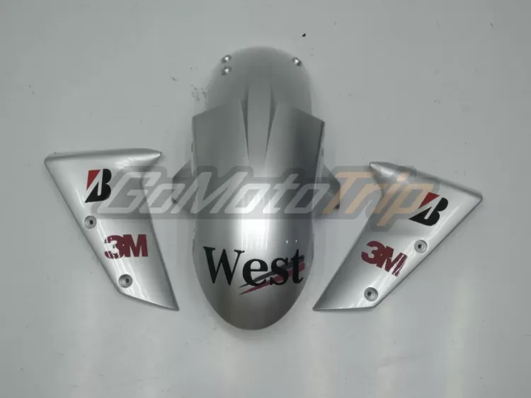 2007 2008 Kawasaki Ninja Zx 6r Silver West Fairing 7