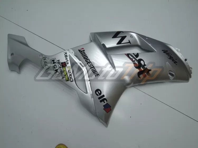 2007 2008 Kawasaki Ninja Zx 6r Silver West Fairing 9