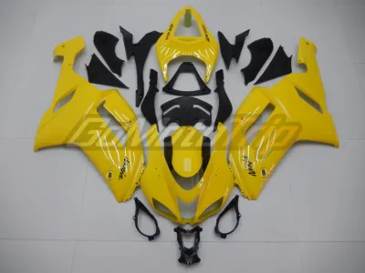 2007 2008 Kawasaki Ninja Zx 6r Yellow Fairing 1