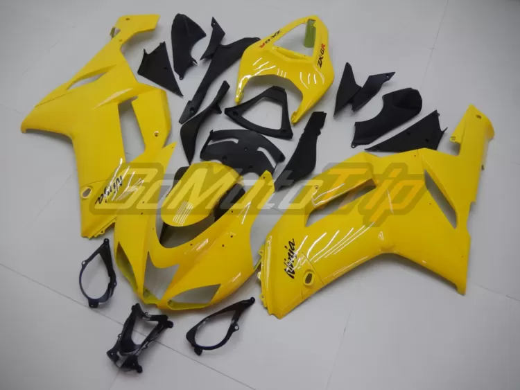 2007 2008 Kawasaki Ninja Zx 6r Yellow Fairing 2