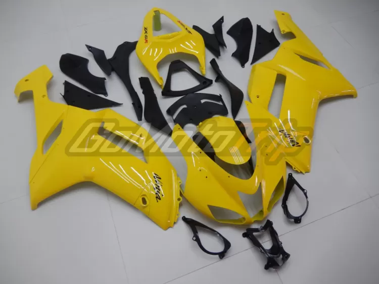 2007 2008 Kawasaki Ninja Zx 6r Yellow Fairing 3