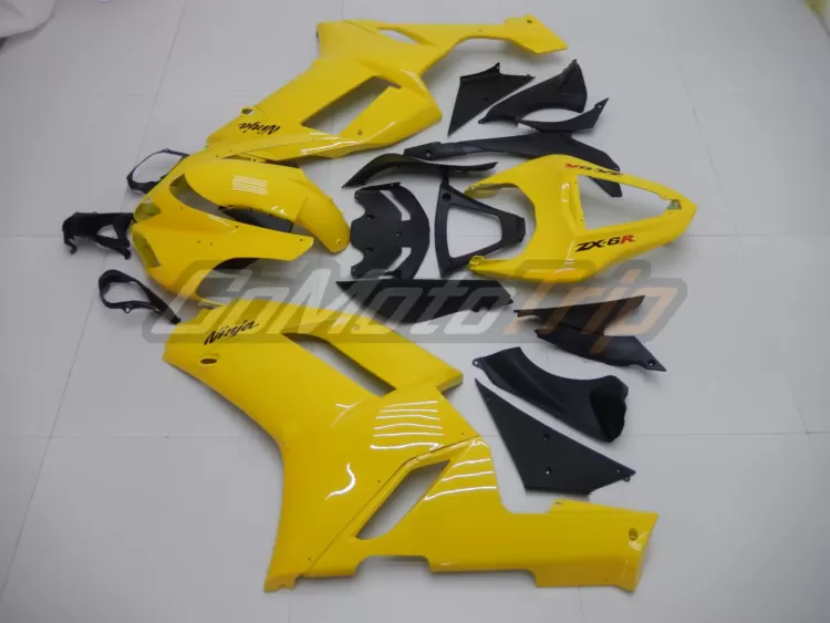 2007 2008 Kawasaki Ninja Zx 6r Yellow Fairing 4