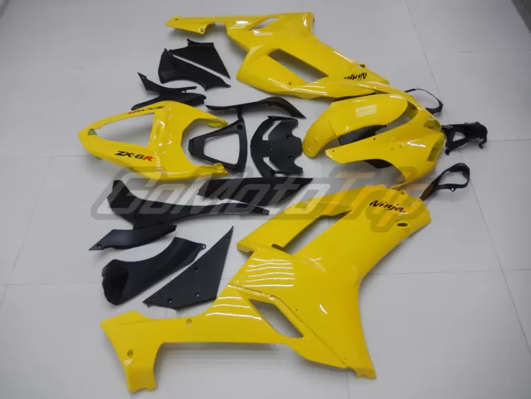 2007 2008 Kawasaki Ninja Zx 6r Yellow Fairing 5