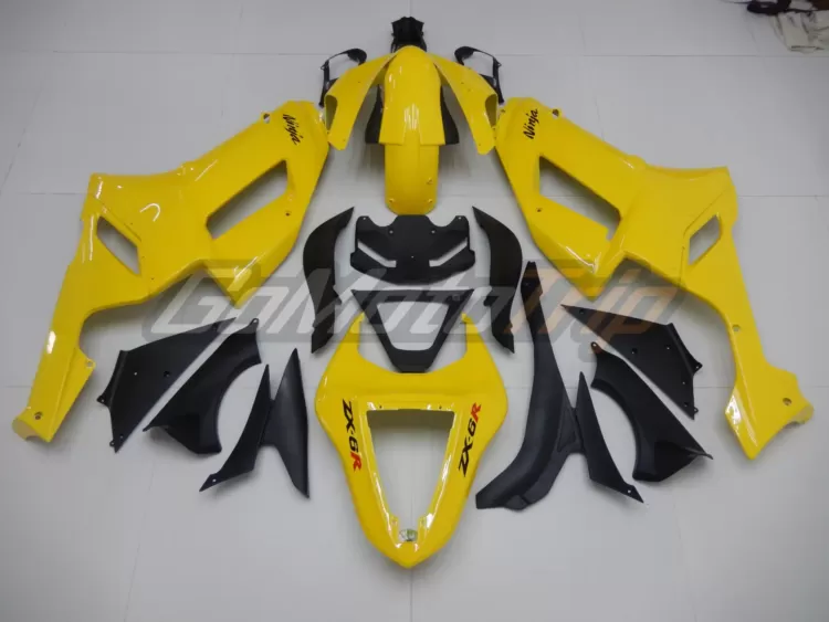 2007 2008 Kawasaki Ninja Zx 6r Yellow Fairing 6