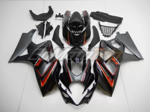 2007 2008 Suzuki Gsx R1000 Black Gray Fairing 1