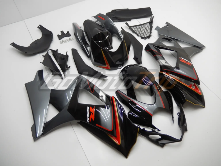 2007 2008 Suzuki Gsx R1000 Black Gray Fairing 3