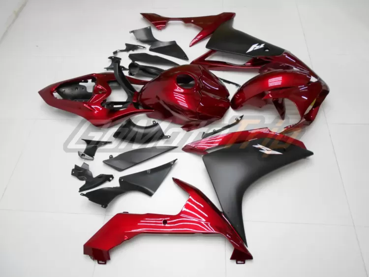 2007 2008 Yamaha Yzf R1 Black Red Fairing 5