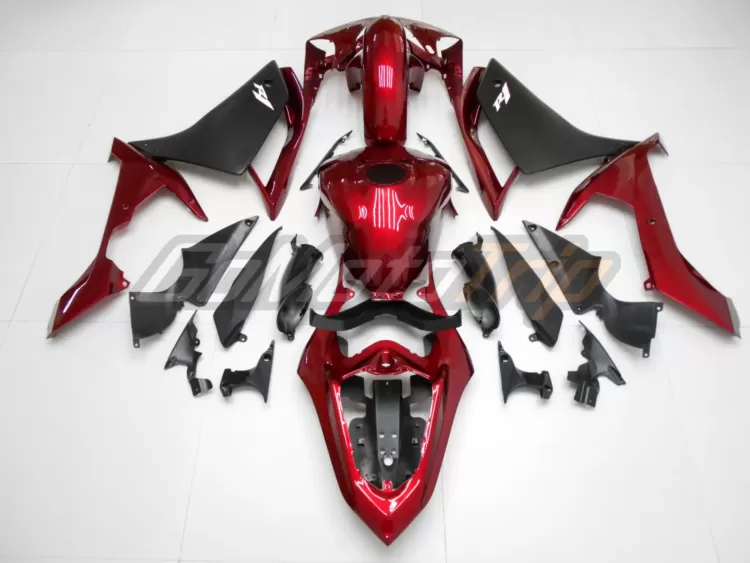 2007 2008 Yamaha Yzf R1 Black Red Fairing 6