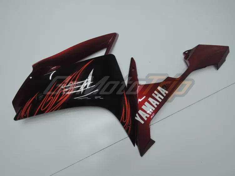 2007 2008 Yamaha Yzf R1 Black Red Fairing2 5