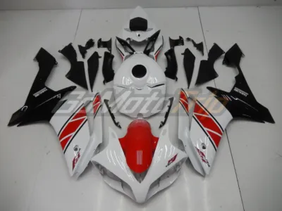 2007 2008 Yamaha Yzf R1 White Red Fairing 1