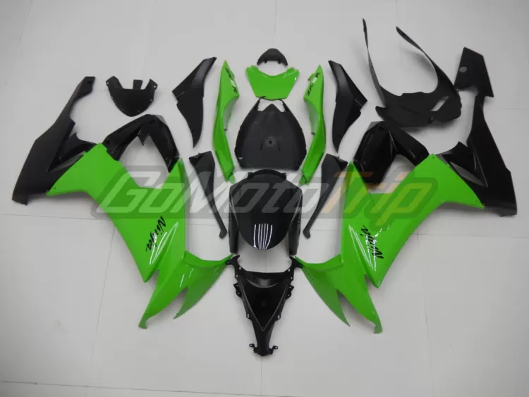 2008 2010 Kawasaki Ninja Zx 10r Green Fairing 1