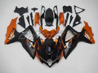 2008 2010 Suzuki K8 Black Orange Fairing2 1