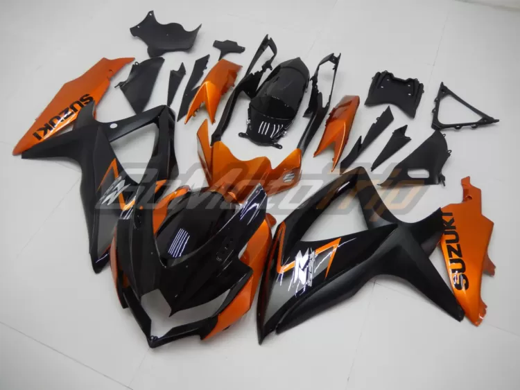 2008 2010 Suzuki K8 Black Orange Fairing2 2