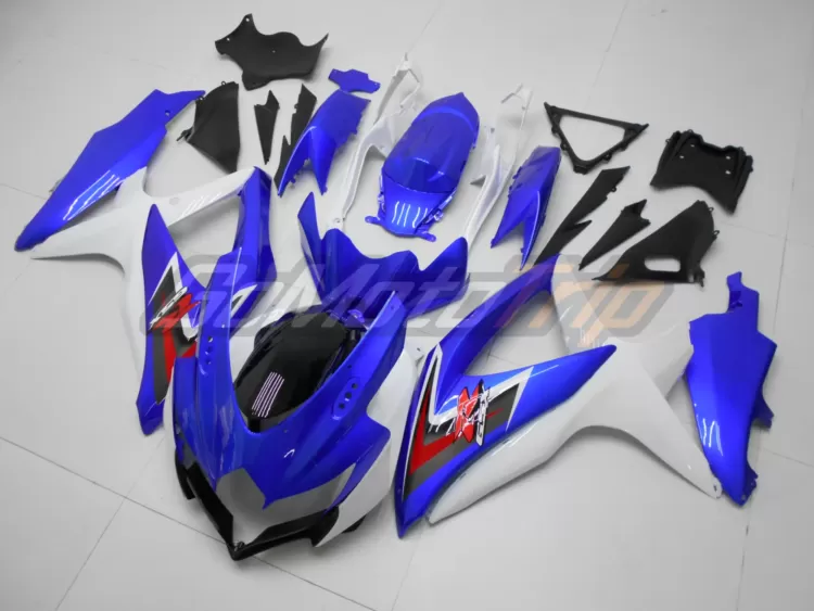 2008 2010 Suzuki K8 Blue White Fairing 2