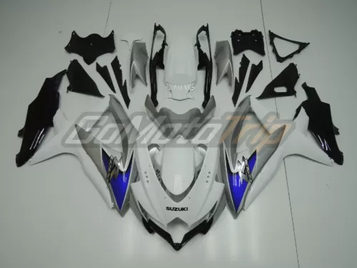 2008 2010 Suzuki K8 White Silver Fairing 1