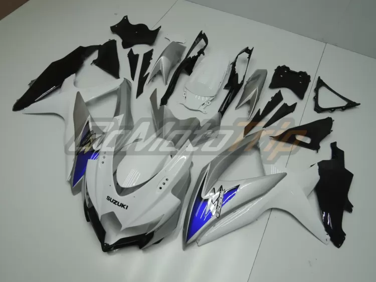 2008 2010 Suzuki K8 White Silver Fairing 2