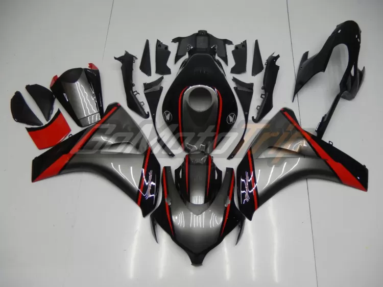 2008 2011 Honda Cbr1000rr Black Gray Fairing 1