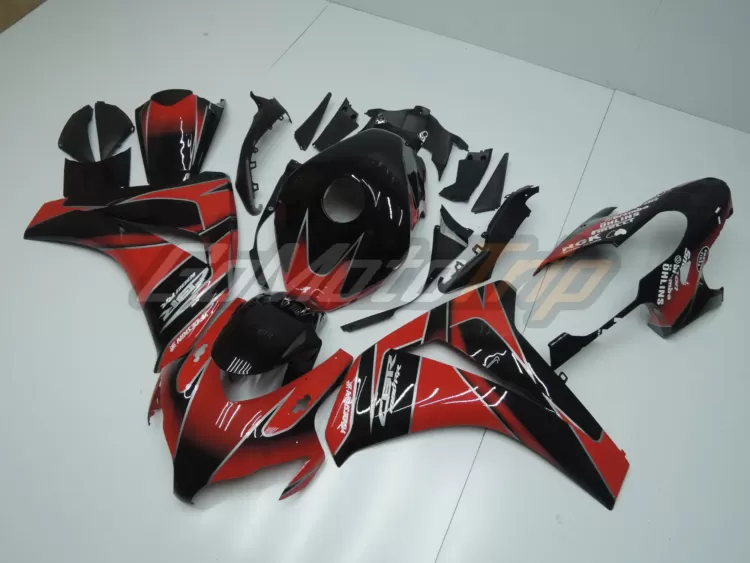 2008 2011 Honda Cbr1000rr Black Red Fairing2 2