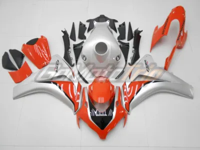 2008 2011 Honda Cbr1000rr Orange Silver Fairing 1