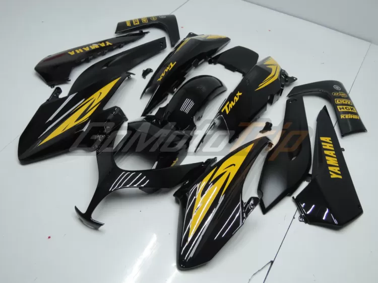 2008 2011 Yamaha Tmax 500 Black Yellow Fairing2 2