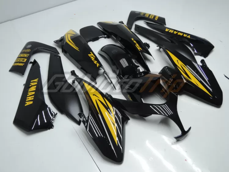 2008 2011 Yamaha Tmax 500 Black Yellow Fairing2 3